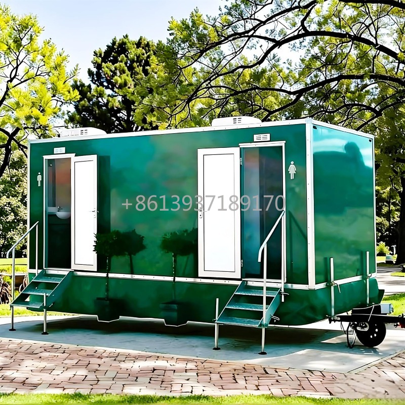 Outdoor Camping Toilet - Mobile Toilet Trailer with Basin and