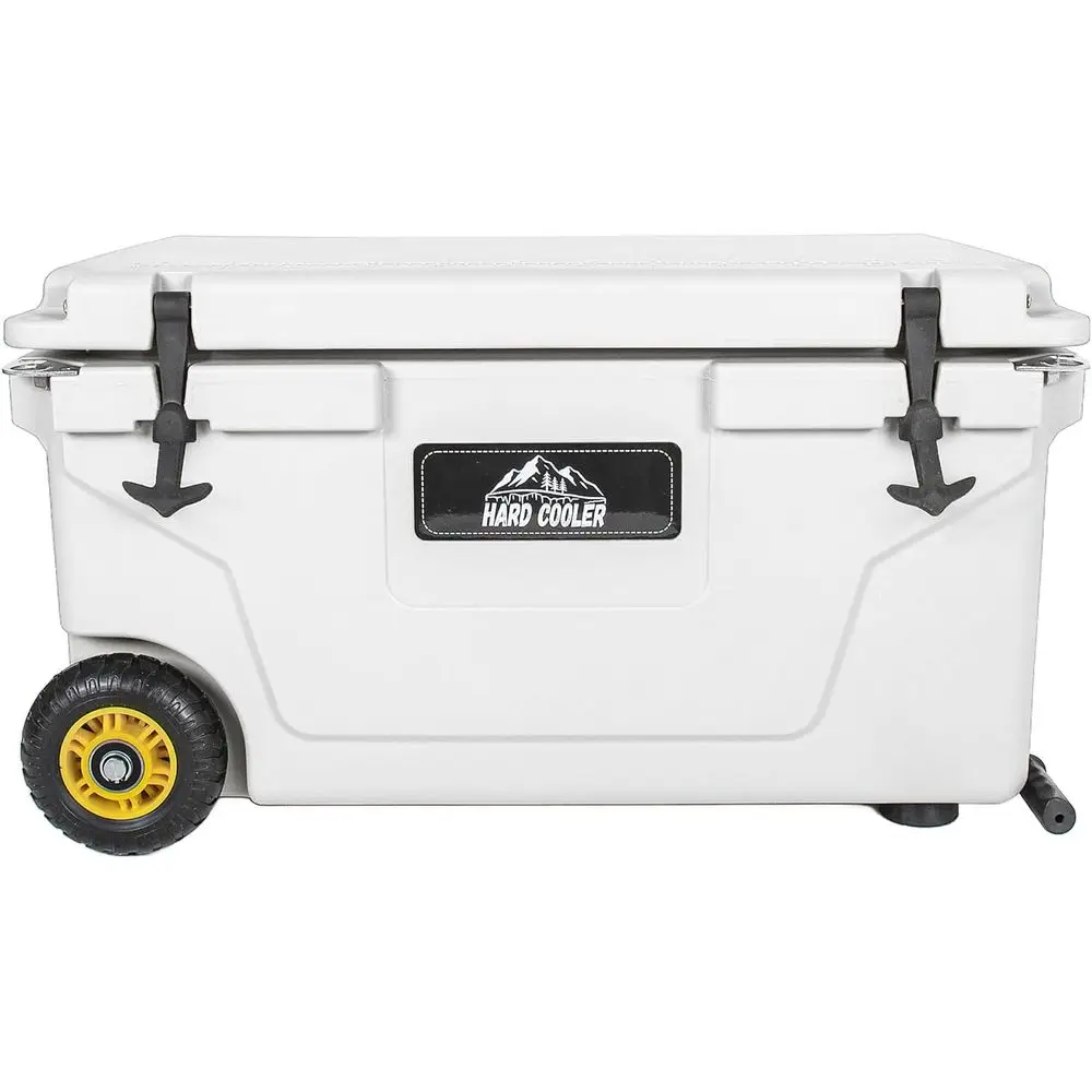Outdoor Camping Jobs - 65-Quart White Heavy-Duty Insulated Portable Cooler