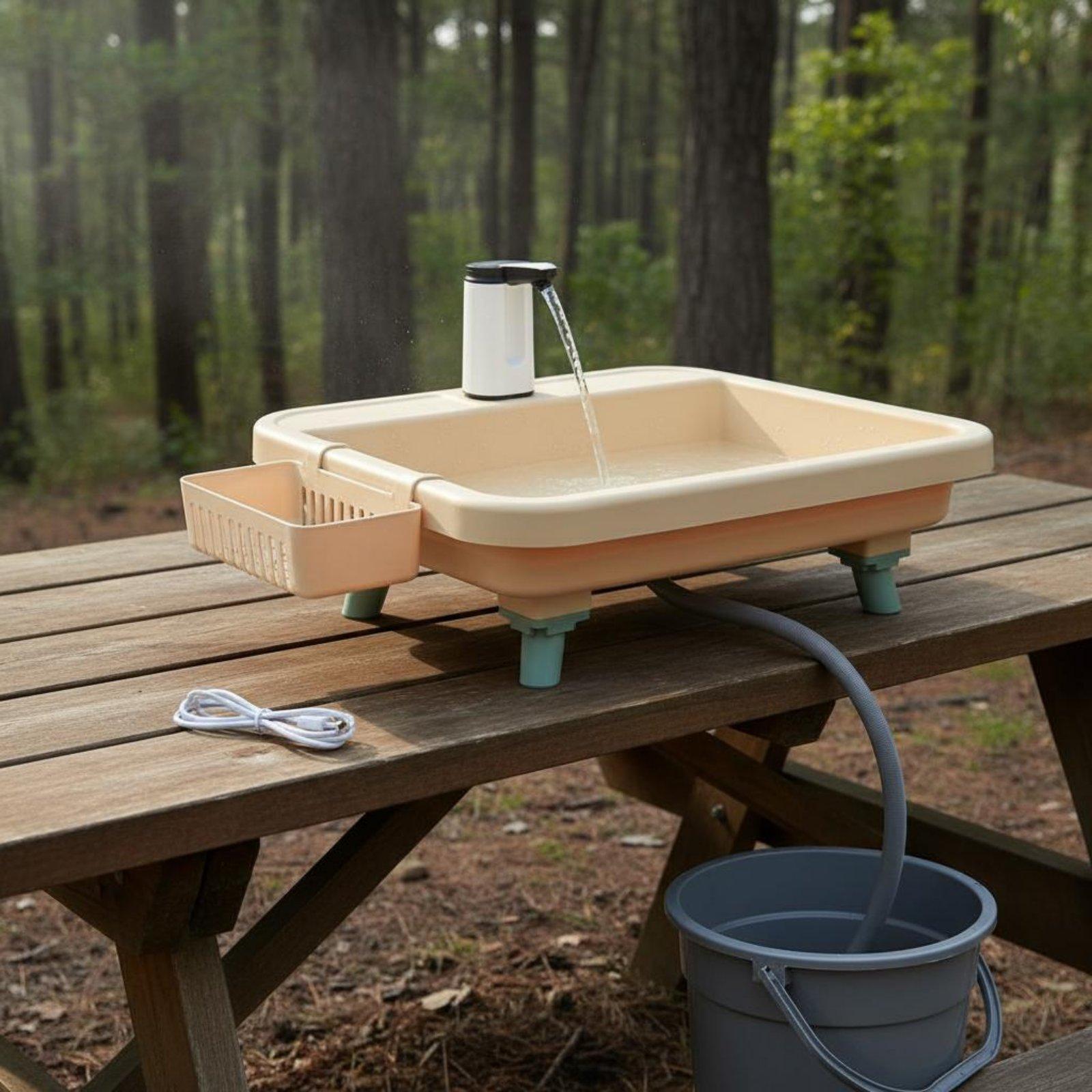 Outdoor Camping - Outdoor Camping Washbasin Portable Sink Electric