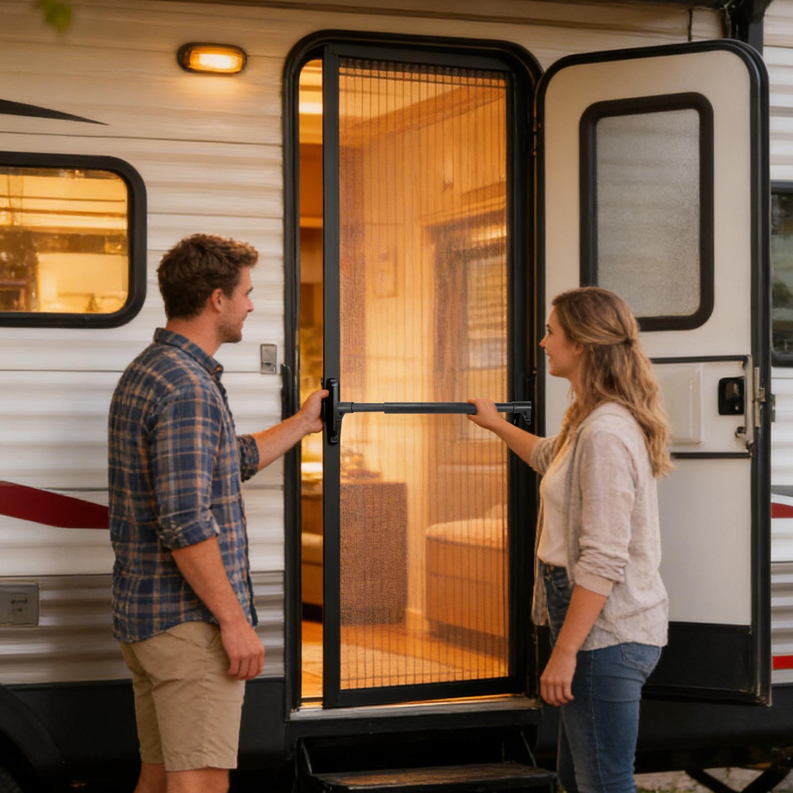 Outdoor Camping Rental - RV Screen Door Bar Adjustable Grab