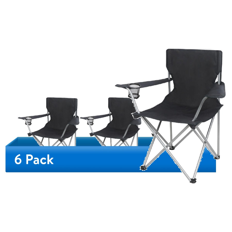 Camping Quad - 6-Pack Quad Folding Camp Chair with