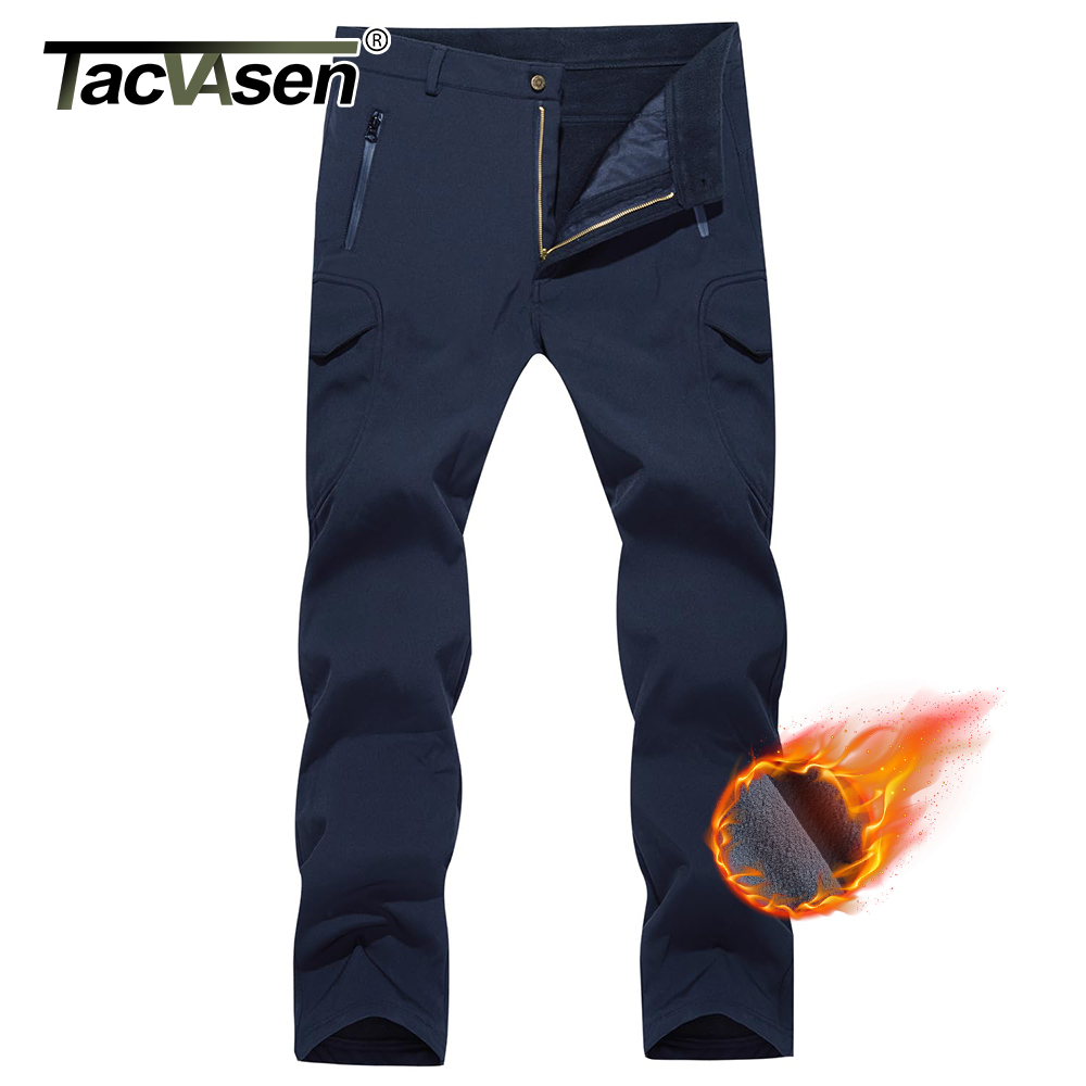 Outdoor Camping In Winter - TACVASEN Winter Men's Soft-shell Work Pants