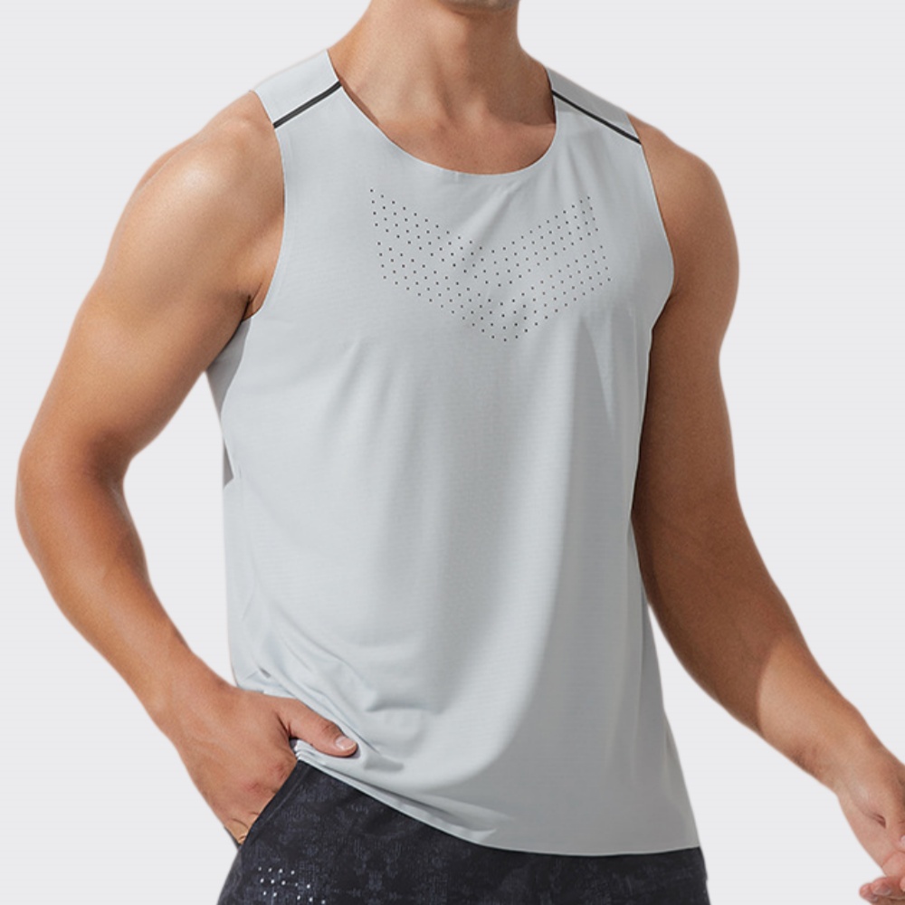 Outdoor Camping Logo - Men Gym Vest Quick Dry Running