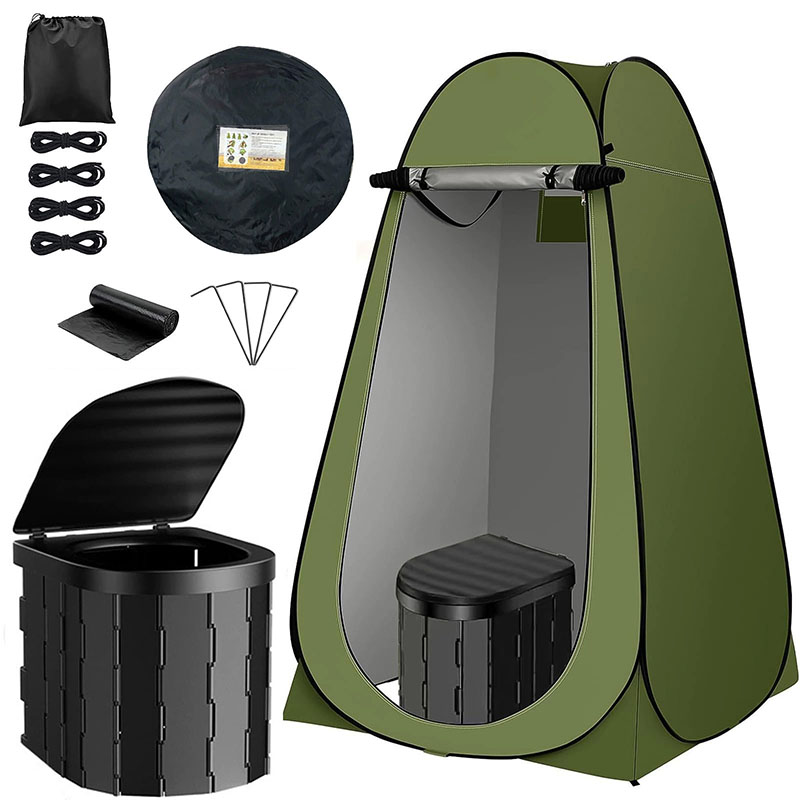 Outdoor Camping Toilet Tent - ‌Portable Pop-Up Toilet Tent Privacy Shelter