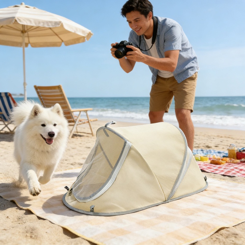 Outdoor Camping Dog Fence - New Portable Pop Up Dog Tent