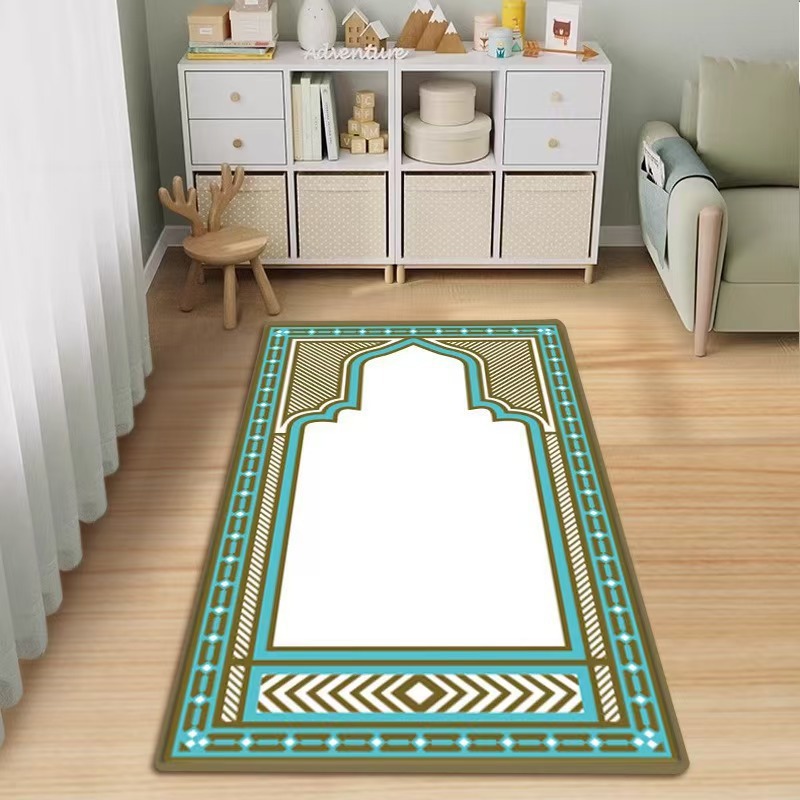 Outdoor Camping Rental - VIKAMA Pink Kaaba Pattern Prayer Rug