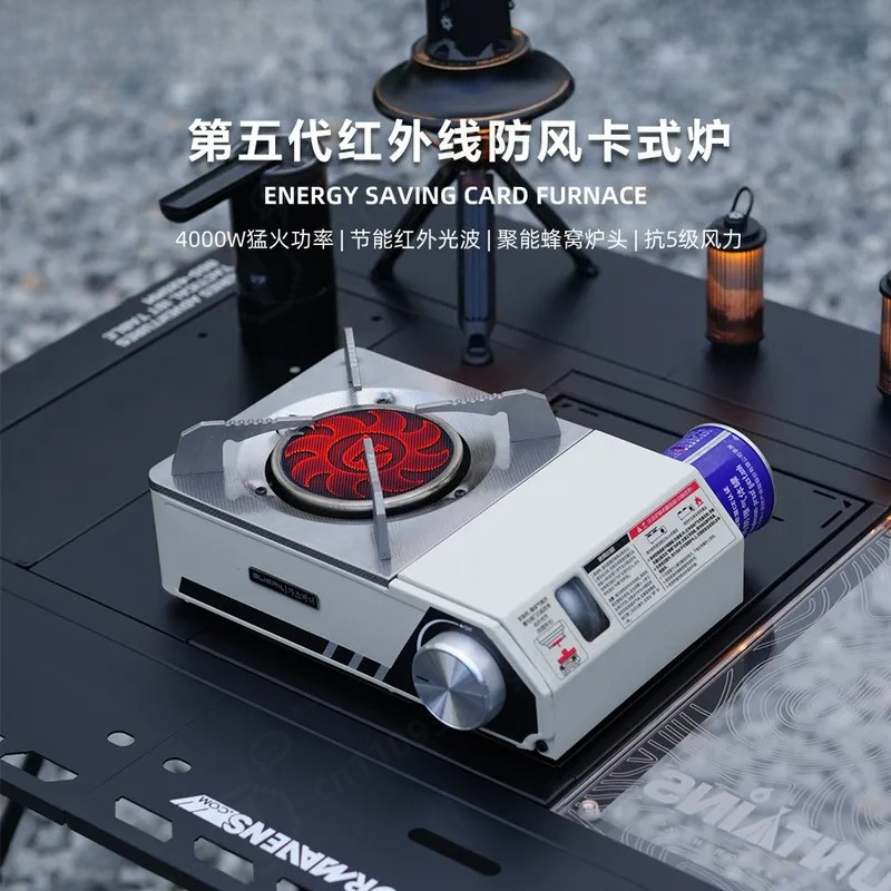 Outdoor Gas Stove - Infrared Windproof Cassette Stove Outdoor Picnic