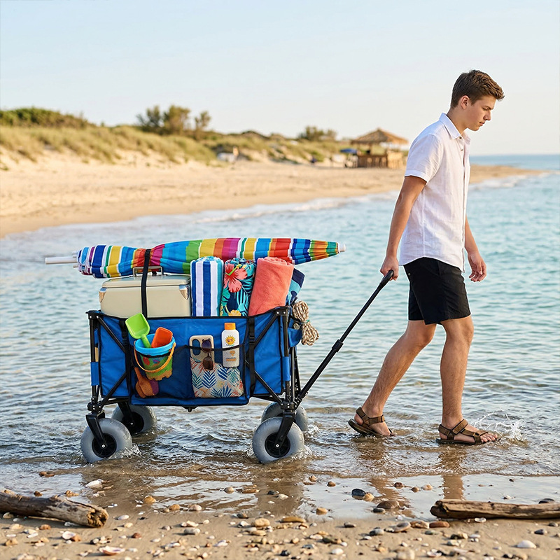 Foldable Metal Beach Wagon Qui - огляд і ціна Outdoor Camping Wagon