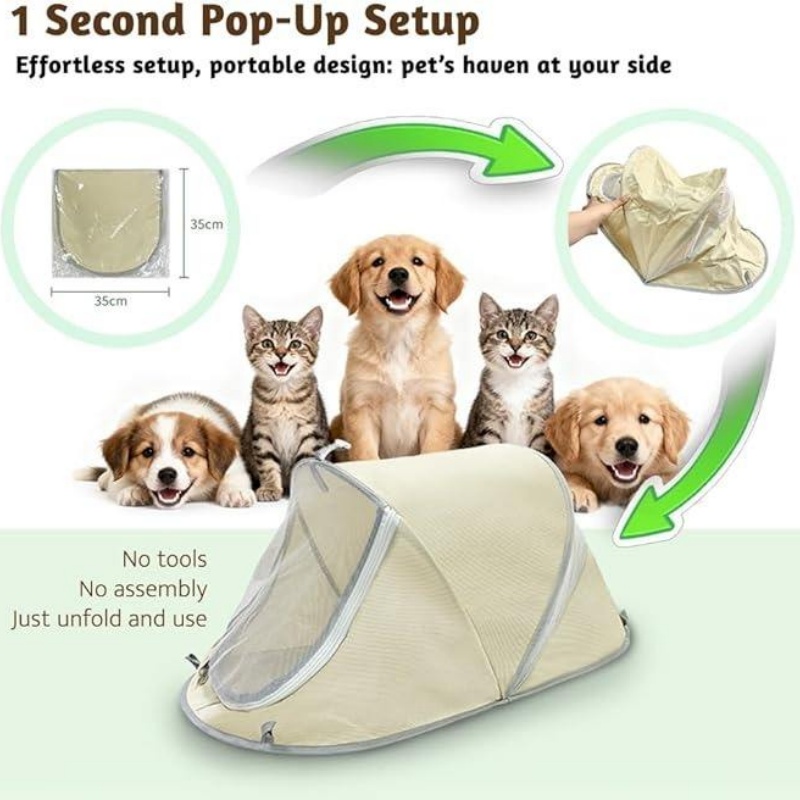 Portable Pop Up Dog Tent Sun P - огляд і ціна Outdoor Camping Dog Fence
