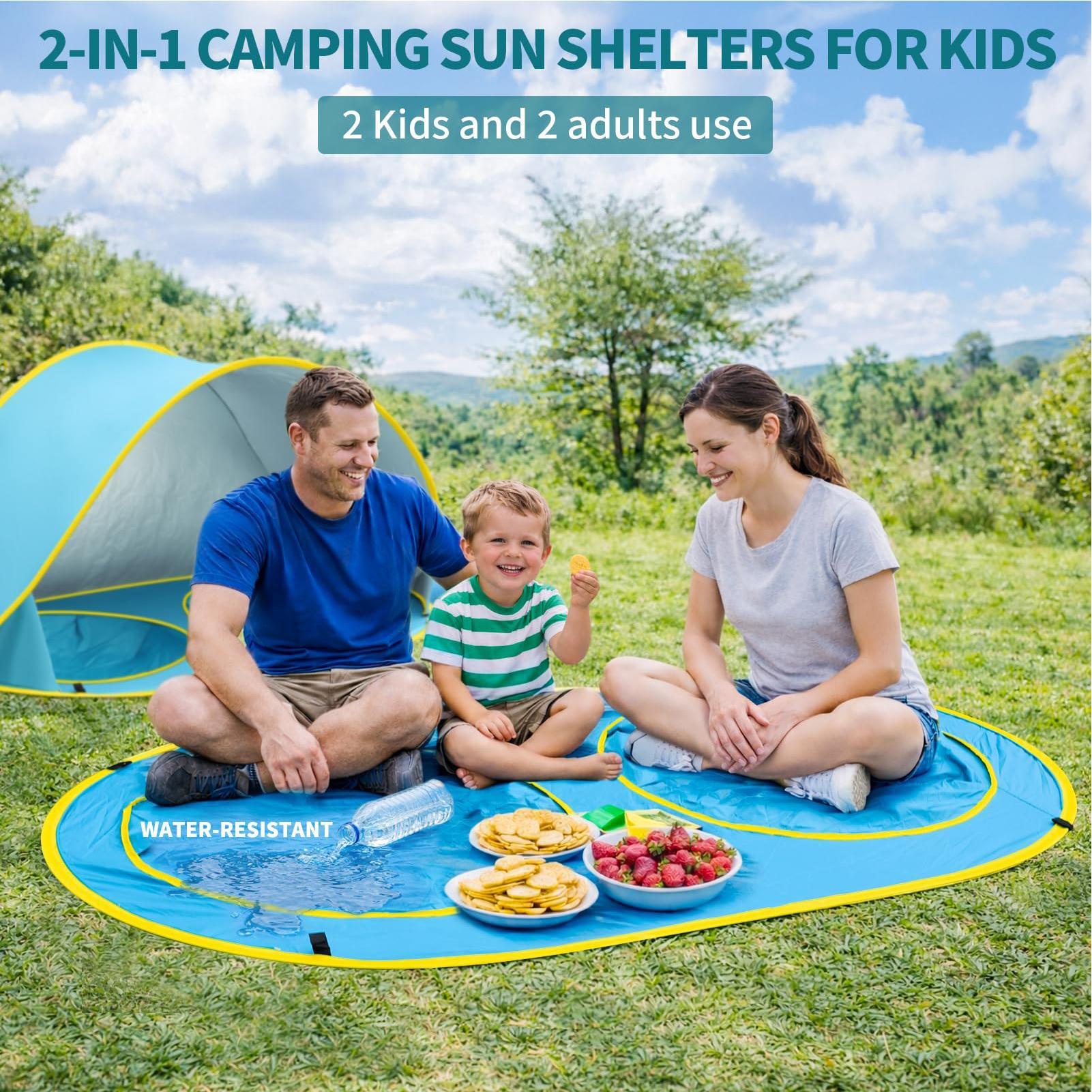 Kid Beach Tent With Pool UV Pr - огляд і ціна Outdoor Camping Automatic Quick Opening Tent