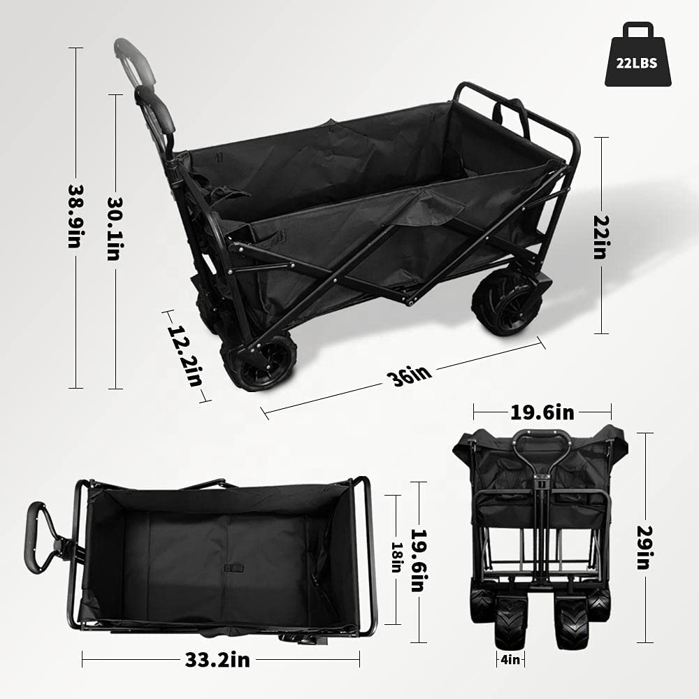 New Large Capacity Big Wheels  - огляд і ціна Outdoor Camping Wagon