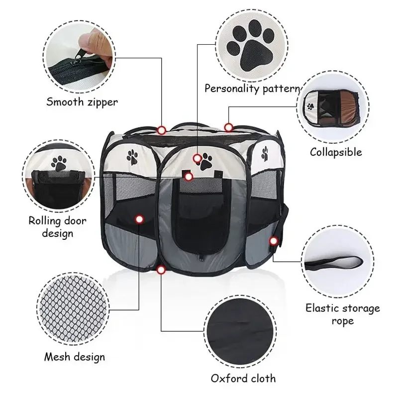 Portable Foldable Octagonal Pe - огляд і ціна Outdoor Camping Dog Fence