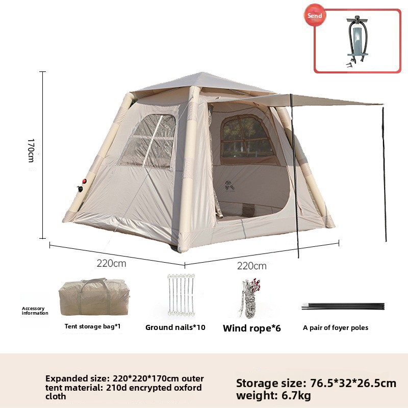 5㎡ Luxury Outdoor Air Tent Cam - огляд і ціна Outdoor Camping Automatic Quick Opening Tent