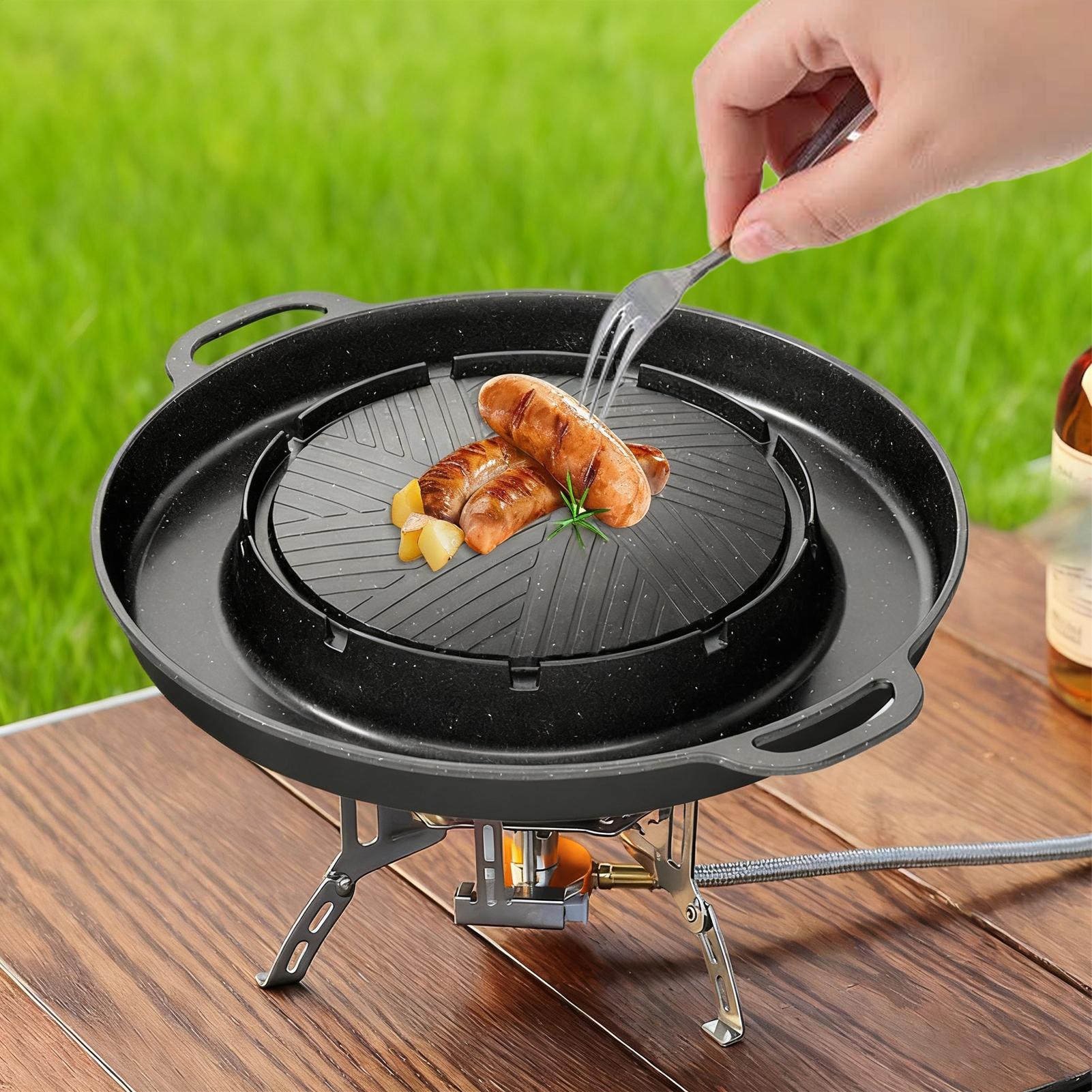 2-in-1 Grill & Hot Pan for Sto - огляд і ціна Outdoor Camping Griddle