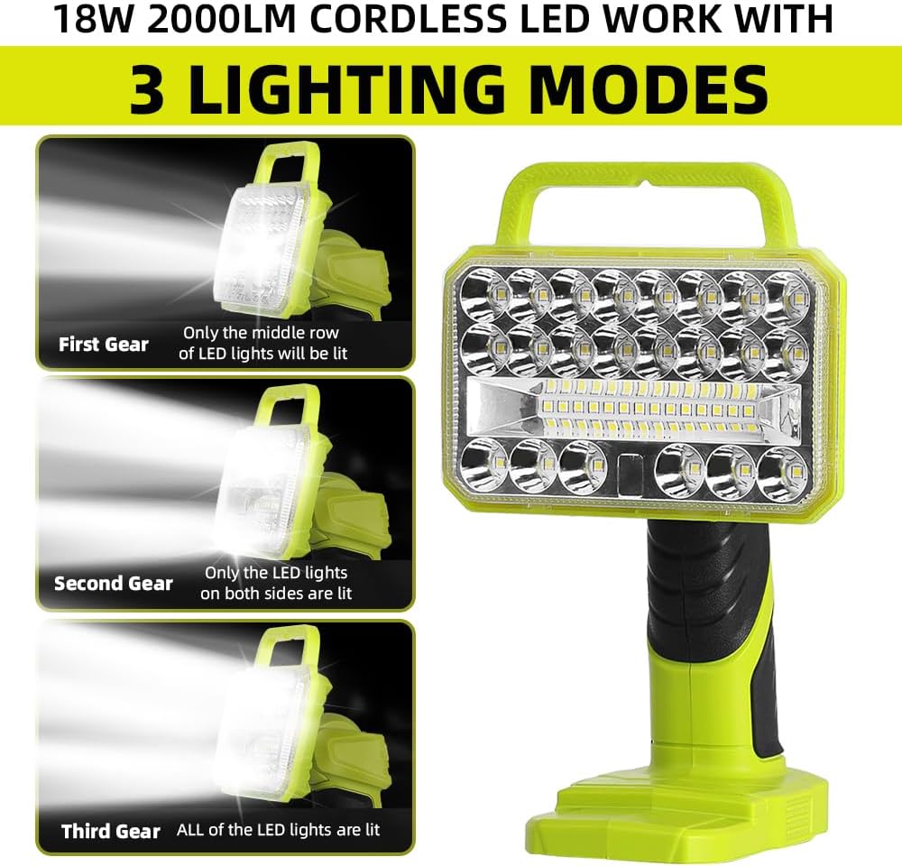 18W 2000LM Cordless LED Flashl - огляд і ціна Outdoor Camping Jobs