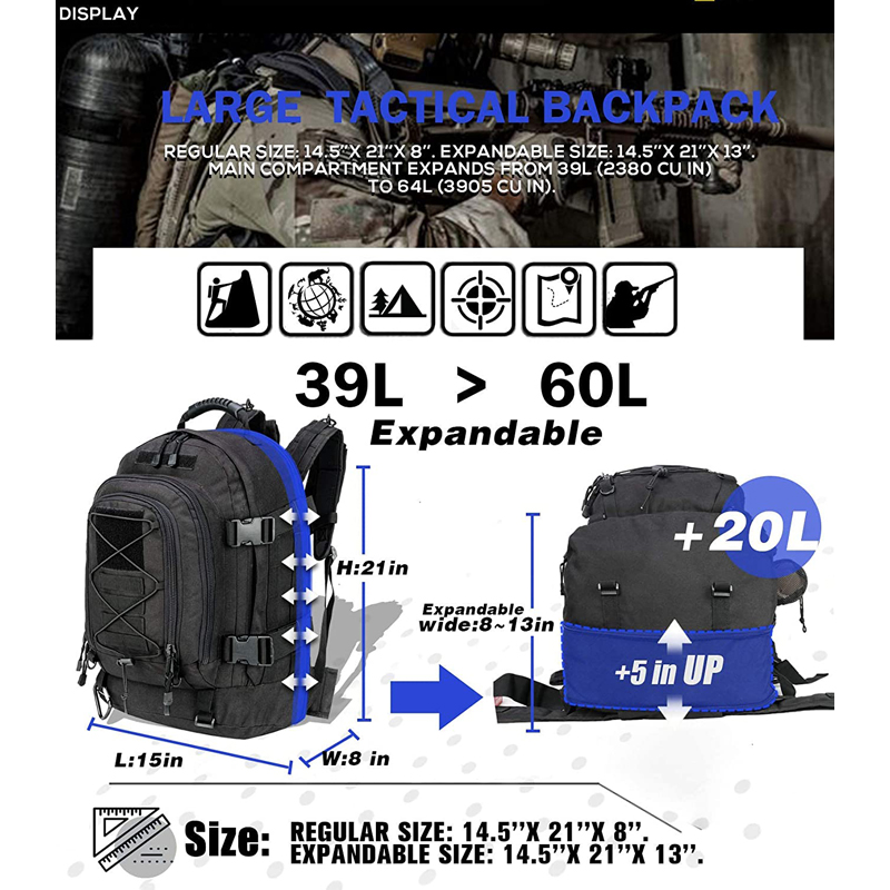 65L Military Backpack for Men, - огляд і ціна Lightweight Backpack 65L
