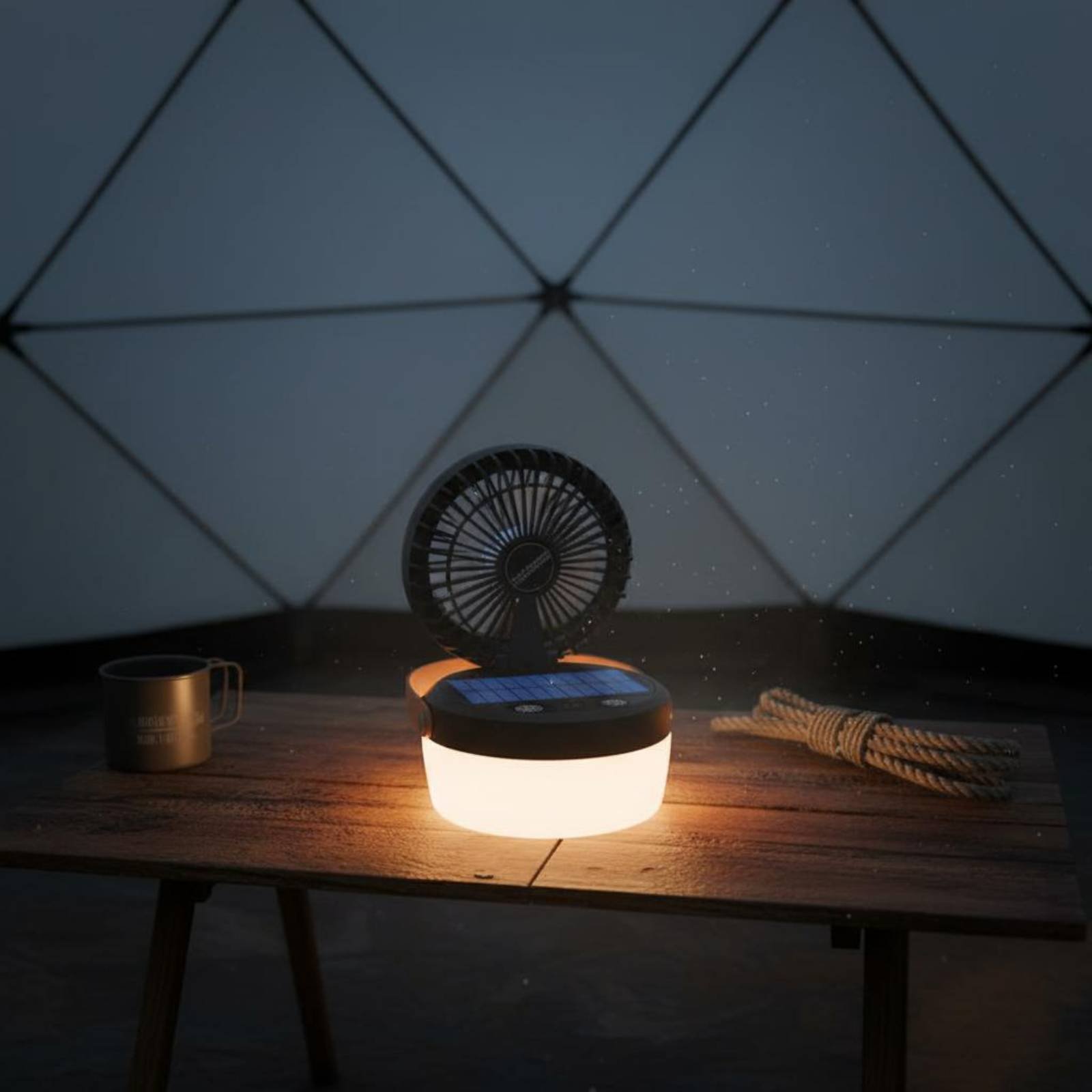 Solar Camping Fan Lantern Fold - огляд і ціна Outdoor Camping Fan