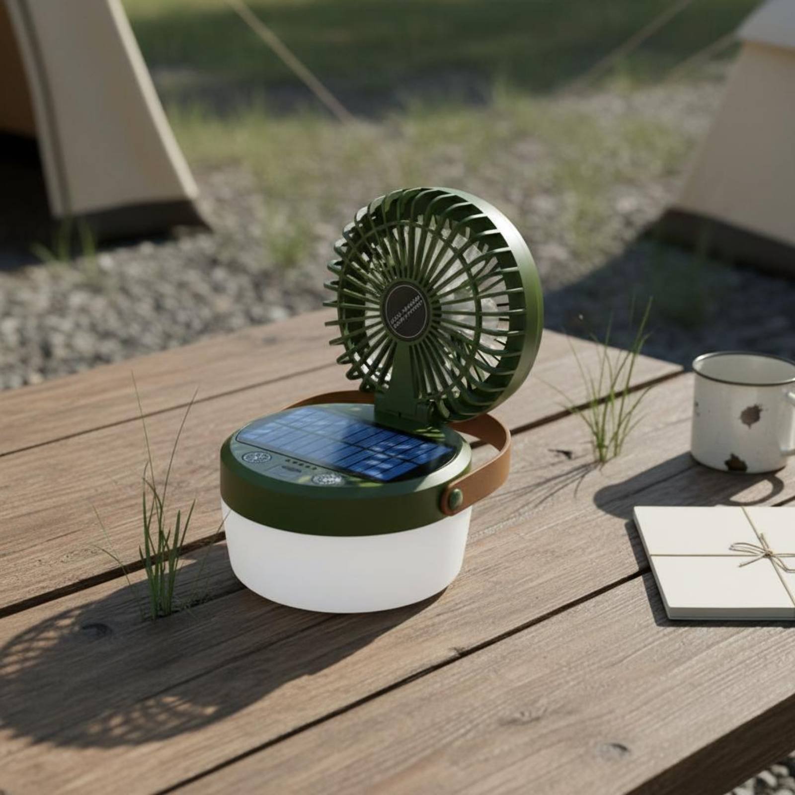 Solar Camping Fan Lantern Fold - огляд і ціна Outdoor Camping Fan