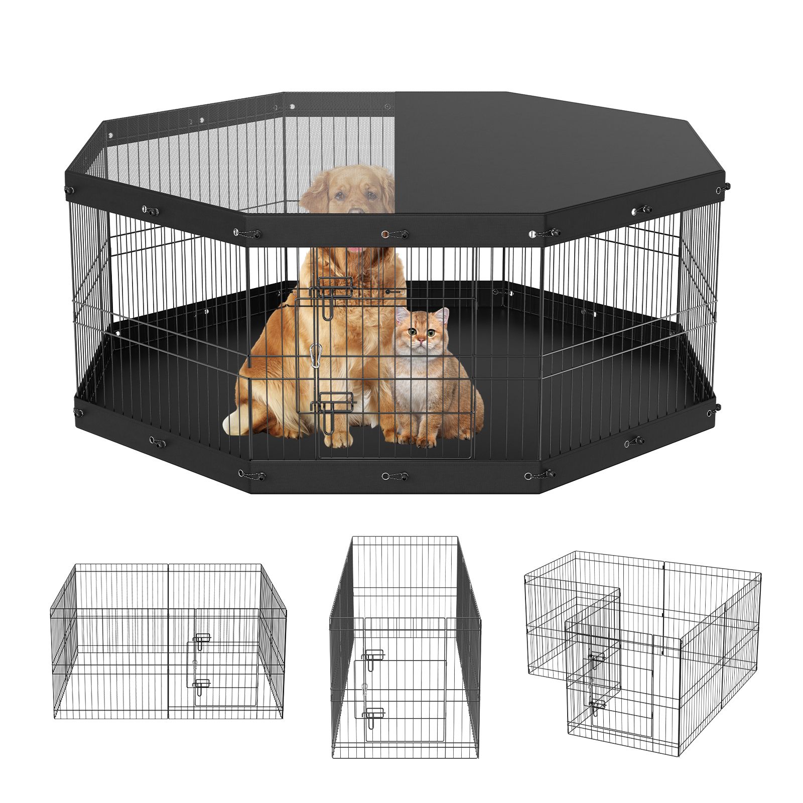 Dog Playpen, 8 Panels Foldable - огляд і ціна Outdoor Camping Dog Fence
