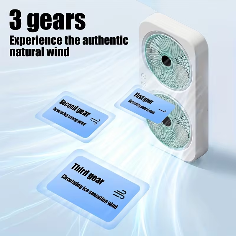 Dual Head USB Fan 360 Rotatabl - огляд і ціна Outdoor Camping Fan