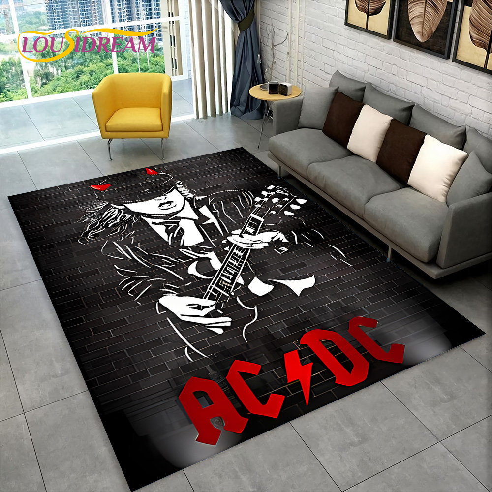 AC/DC Rock Band Area Rug Large - огляд і ціна Outdoor Camping Mats Large