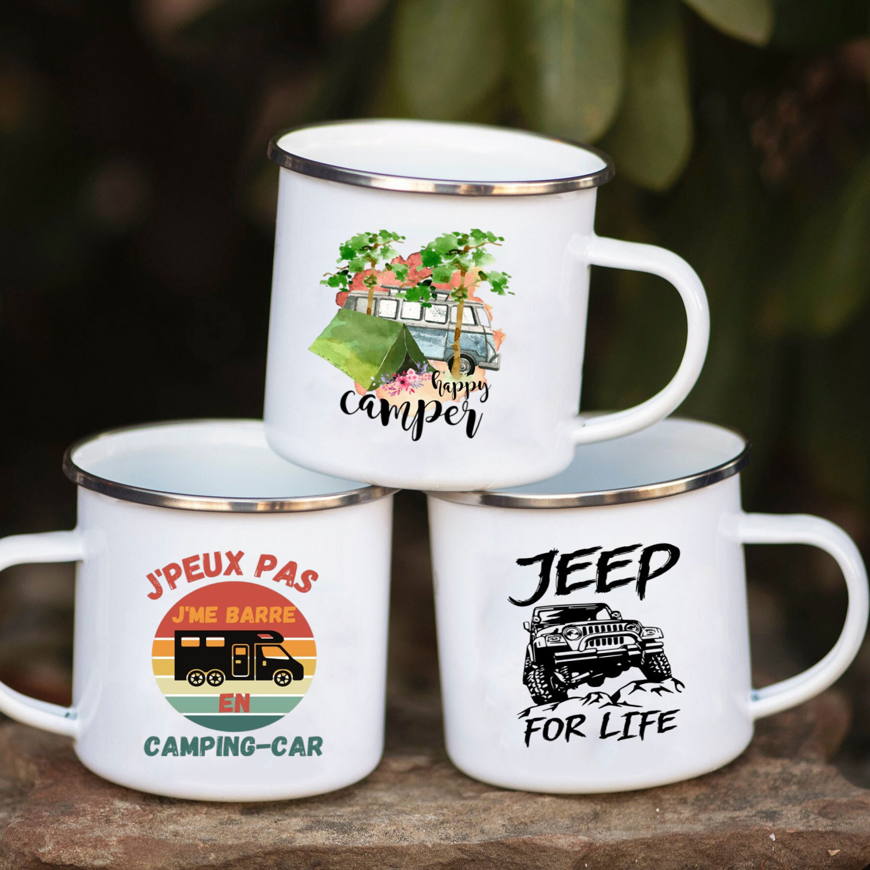 Camping Car Enamel Mug Adventu - огляд і ціна Outdoor Camping Van