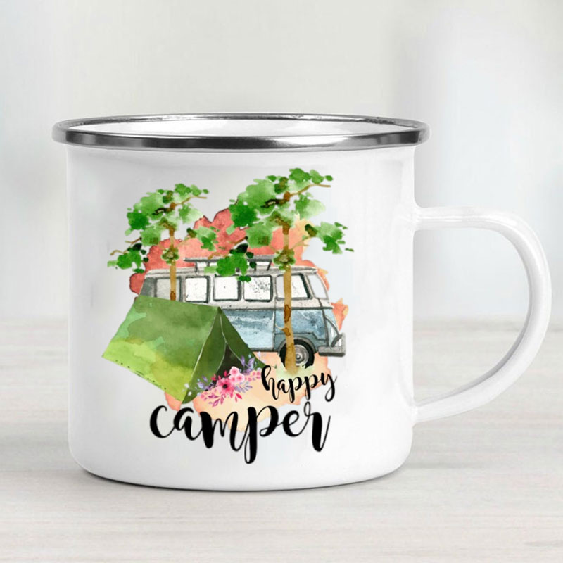 Camping Car Enamel Mug Adventu - огляд і ціна Outdoor Camping Van