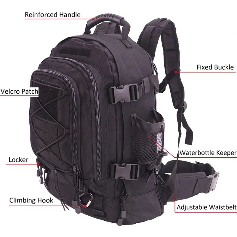 65L Large Capacity Outdoor Tac - огляд і ціна Lightweight Backpack 65L