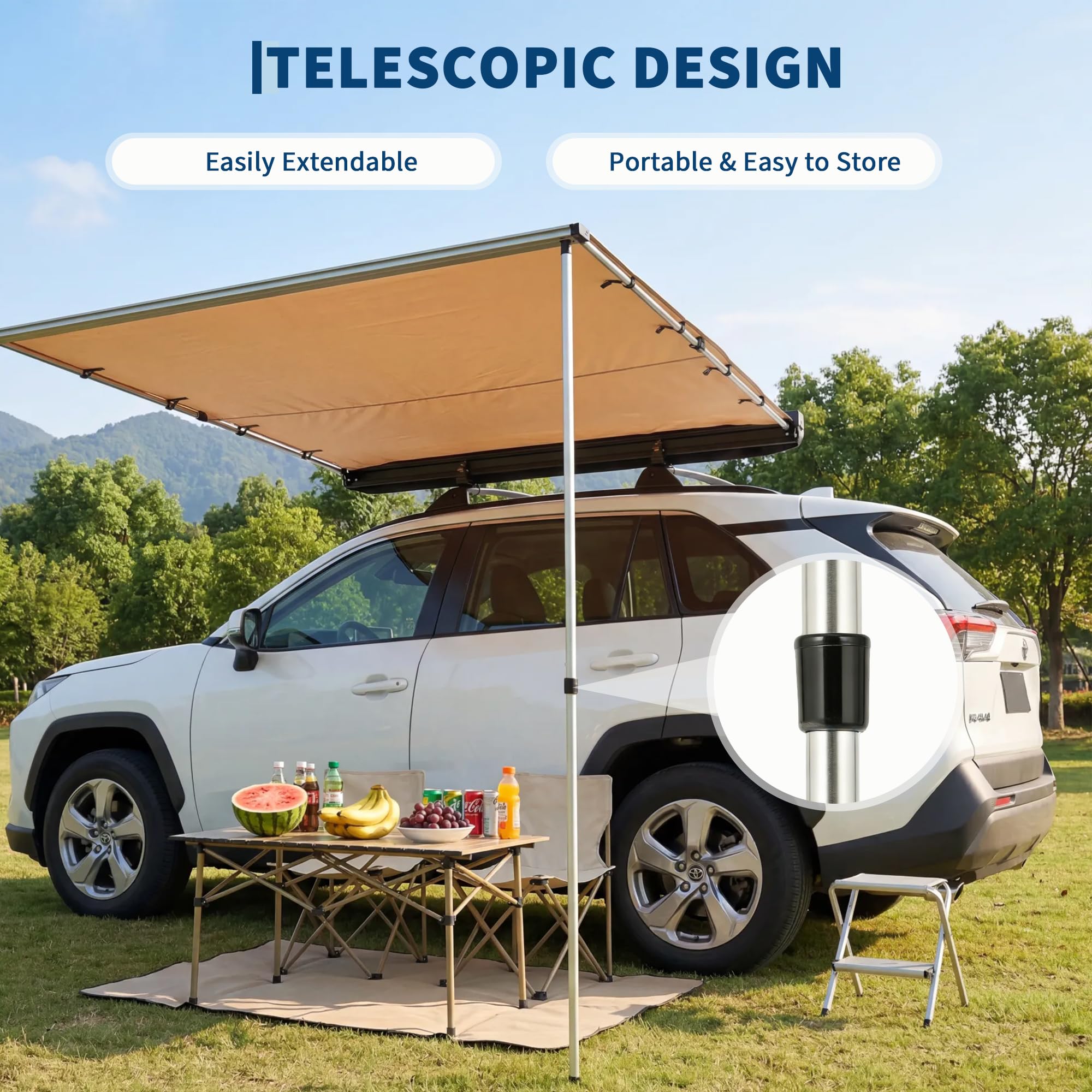 SUV Truck Van Roof Rack Awning - огляд і ціна Outdoor Camping Van